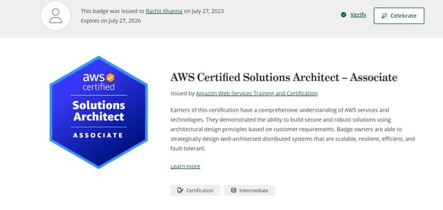 AWS Certified Solution Architect Certification