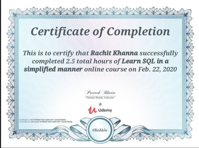 Learn SQL in a simplified manner